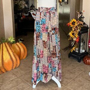 Bohemian Chic - High Waist Ethnic Print Wide Leg Pants